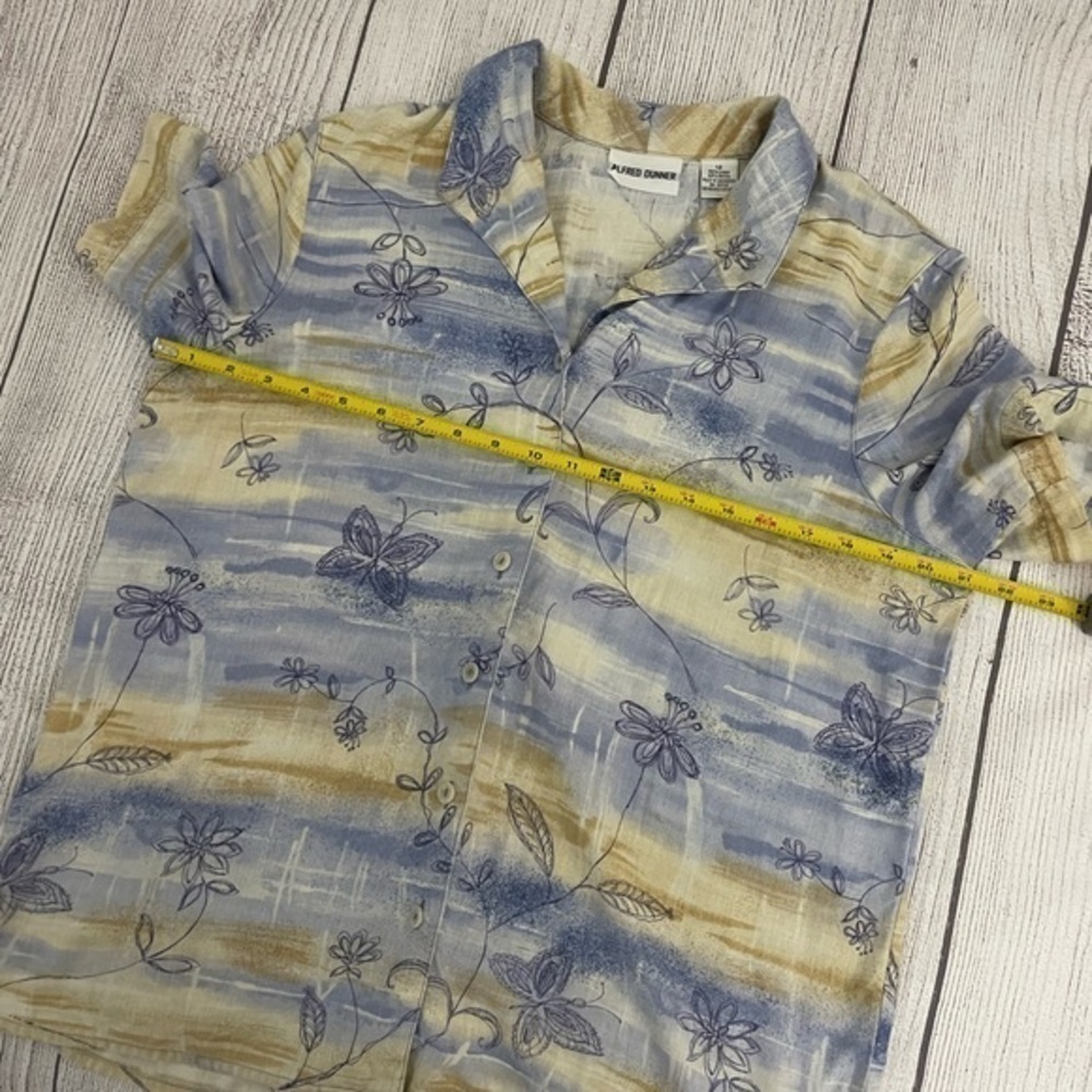 ALFRED DUNNER Women’s Button Down Linen Shirt Size 12 - Picture 6 of 6